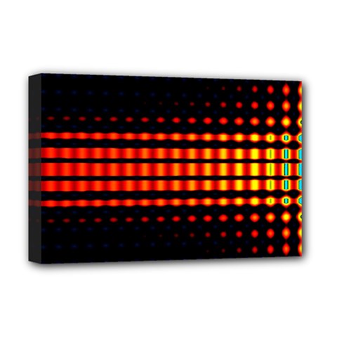 Signal Background Pattern Light Deluxe Canvas 18  X 12  (stretched) by Sudhe