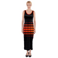 Signal Background Pattern Light Fitted Maxi Dress by Sudhe