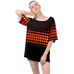 Signal Background Pattern Light Oversized Chiffon Top