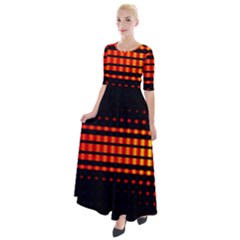 Signal Background Pattern Light Half Sleeves Maxi Dress by Sudhe