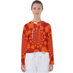 Fractal Artwork Abstract Background Orange Women s Slouchy Sweat by Sudhe