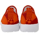 Fractal Artwork Abstract Background Orange Kids  Slip On Sneakers View4