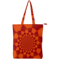 Fractal Artwork Abstract Background Orange Double Zip Up Tote Bag by Sudhe