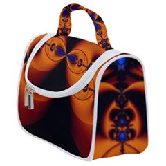 Abstract Artwork Fractal Background Black Orange Satchel Handbag