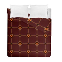 Background Pattern Design Geometric Brown Duvet Cover Double Side (full/ Double Size) by Sudhe