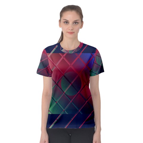 Fractal Artwork Abstract Background Women s Sport Mesh Tee by Sudhe