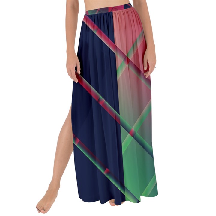 Fractal Artwork Abstract Background Maxi Chiffon Tie-Up Sarong