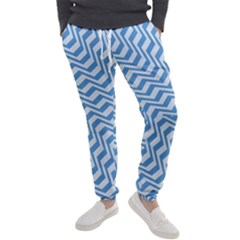 Geometric Blue Shades Diagonal Men s Jogger Sweatpants by Bajindul