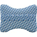 Geometric Blue Shades Diagonal Velour Seat Head Rest Cushion View2