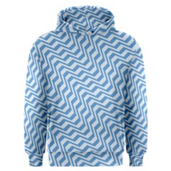 Geometric Blue Shades Diagonal Men s Overhead Hoodie by Bajindul