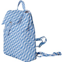 Geometric Blue Shades Diagonal Buckle Everyday Backpack by Bajindul