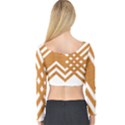 Wood Zigzag Texture Long Sleeve Crop Top View2