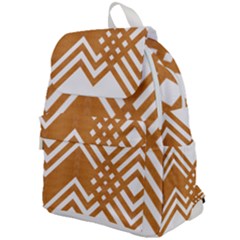 Wood Zigzag Texture Top Flap Backpack