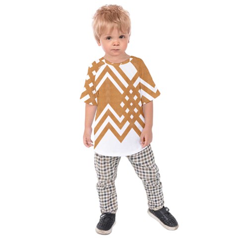 Wood Zigzag Texture Kids  Raglan Tee by Bajindul