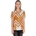 Wood Zigzag Texture Women s V-Neck Scrub Top View1