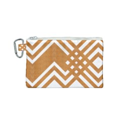 Wood Zigzag Texture Canvas Cosmetic Bag (small) by Bajindul