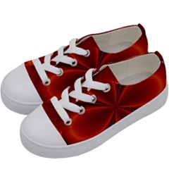 Abstract Background Design Red Kids  Low Top Canvas Sneakers by Sudhe