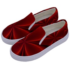 Abstract Background Design Red Kids  Canvas Slip Ons by Sudhe