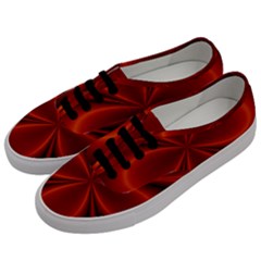 Abstract Background Design Red Men s Classic Low Top Sneakers by Sudhe