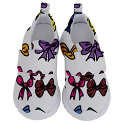 Bows Cartoon Ribbon Kids  Velcro No Lace Shoes