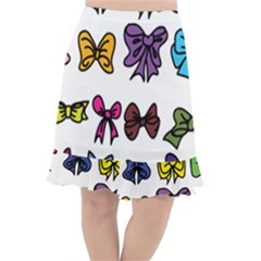 Bows Cartoon Ribbon Fishtail Chiffon Skirt