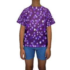 Ross Pattern Square Kids  Short Sleeve Swimwear