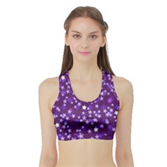 Ross Pattern Square Sports Bra With Border