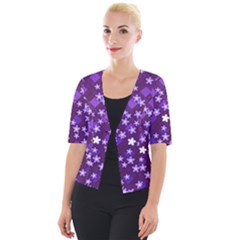 Ross Pattern Square Cropped Button Cardigan