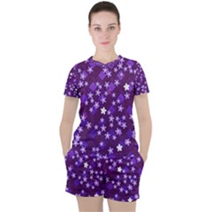 Ross Pattern Square Women s Tee And Shorts Set