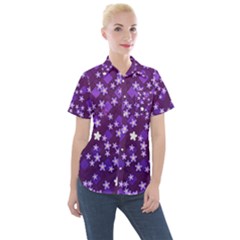 Ross Pattern Square Women s Short Sleeve Pocket Shirt