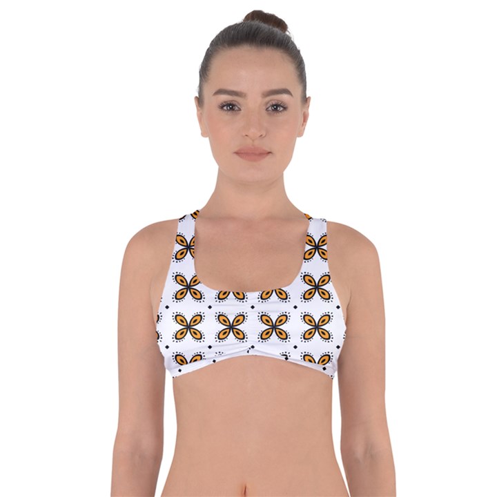 Pattern Orange Got No Strings Sports Bra