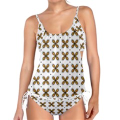 Pattern Orange Tankini Set