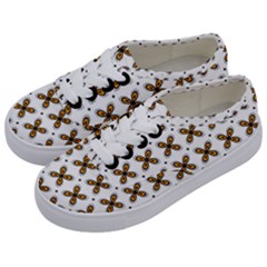 Pattern Orange Kids  Classic Low Top Sneakers