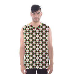 Pattern Flowers White Green Men s Sportswear by HermanTelo