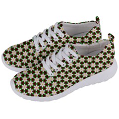 Pattern Flowers White Green Men s Lightweight Sports Shoes