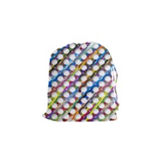 Rings Geometric Circles Random Drawstring Pouch (small)