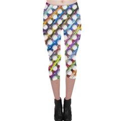 Rings Geometric Circles Random Capri Leggings 