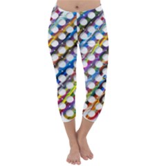 Rings Geometric Circles Random Capri Winter Leggings 