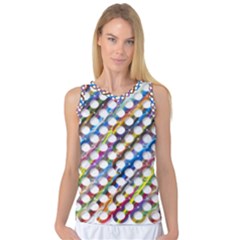 Rings Geometric Circles Random Women s Basketball Tank Top