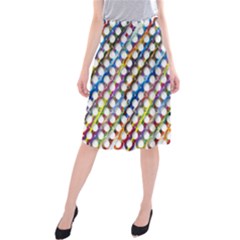 Rings Geometric Circles Random Midi Beach Skirt