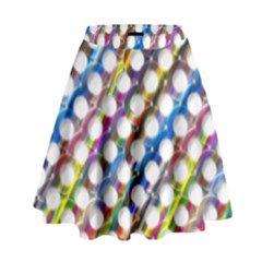 Rings Geometric Circles Random High Waist Skirt