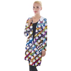 Rings Geometric Circles Random Hooded Pocket Cardigan