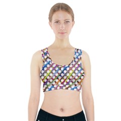 Rings Geometric Circles Random Sports Bra With Pocket by HermanTelo