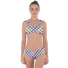 Rings Geometric Circles Random Criss Cross Bikini Set