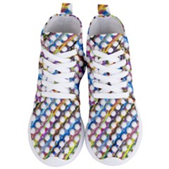 Rings Geometric Circles Random Women s Lightweight High Top Sneakers