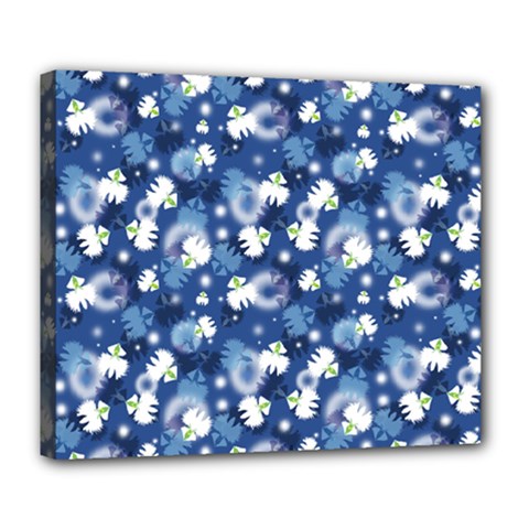 White Flowers Summer Plant Deluxe Canvas 24  X 20  (stretched)