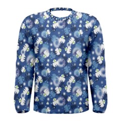 White Flowers Summer Plant Men s Long Sleeve Tee