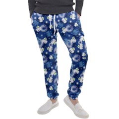 White Flowers Summer Plant Men s Jogger Sweatpants by HermanTelo