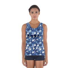 White Flowers Summer Plant Sport Tank Top 