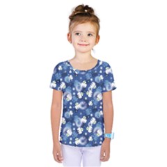 White Flowers Summer Plant Kids  One Piece Tee